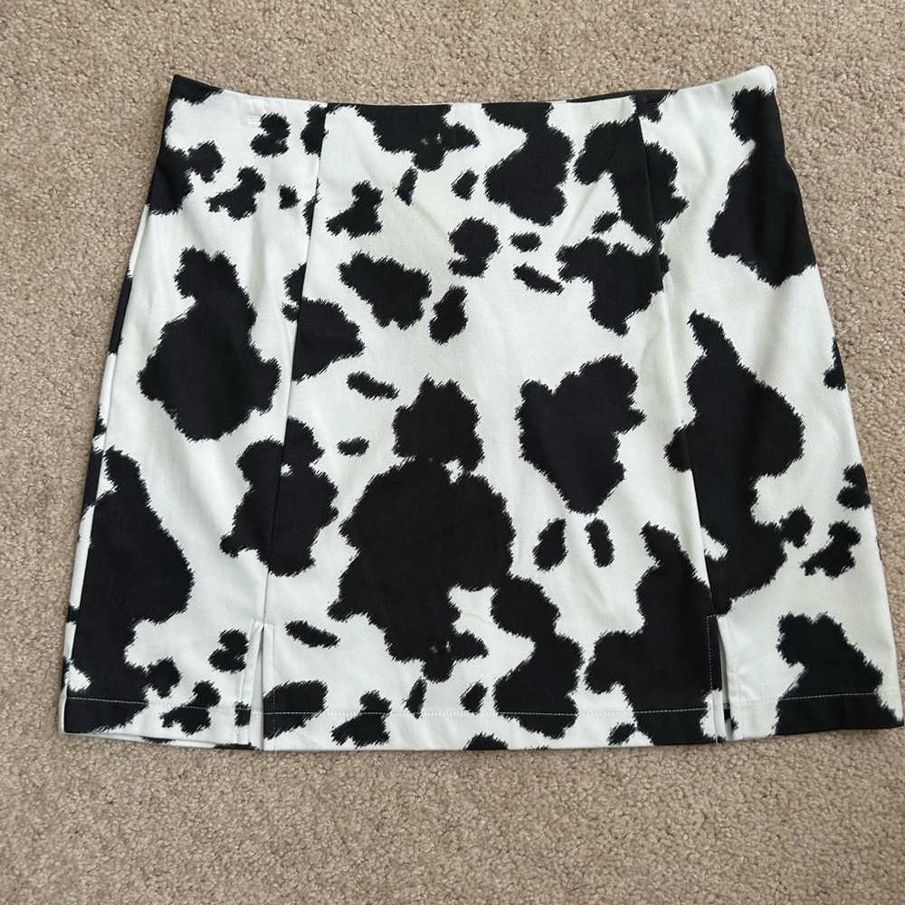 Cow Print Mini Skirt 🐄